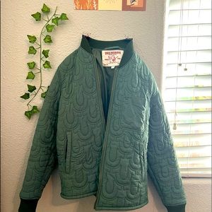 Army green puffer jacket